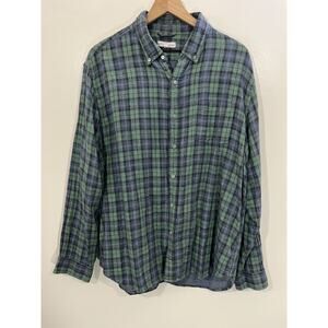 Alex Mill Flannel Button Shirt XL Tartan Plaid Cotton Normcore Grunge Work 90s